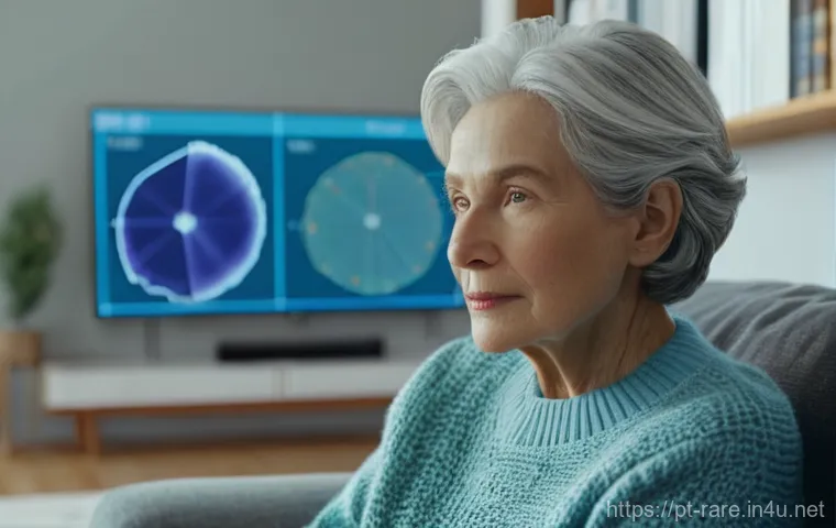 파킨슨병 최신 진단 기술 - Image Prompt 1: AI Deciphering Subtle Movements**