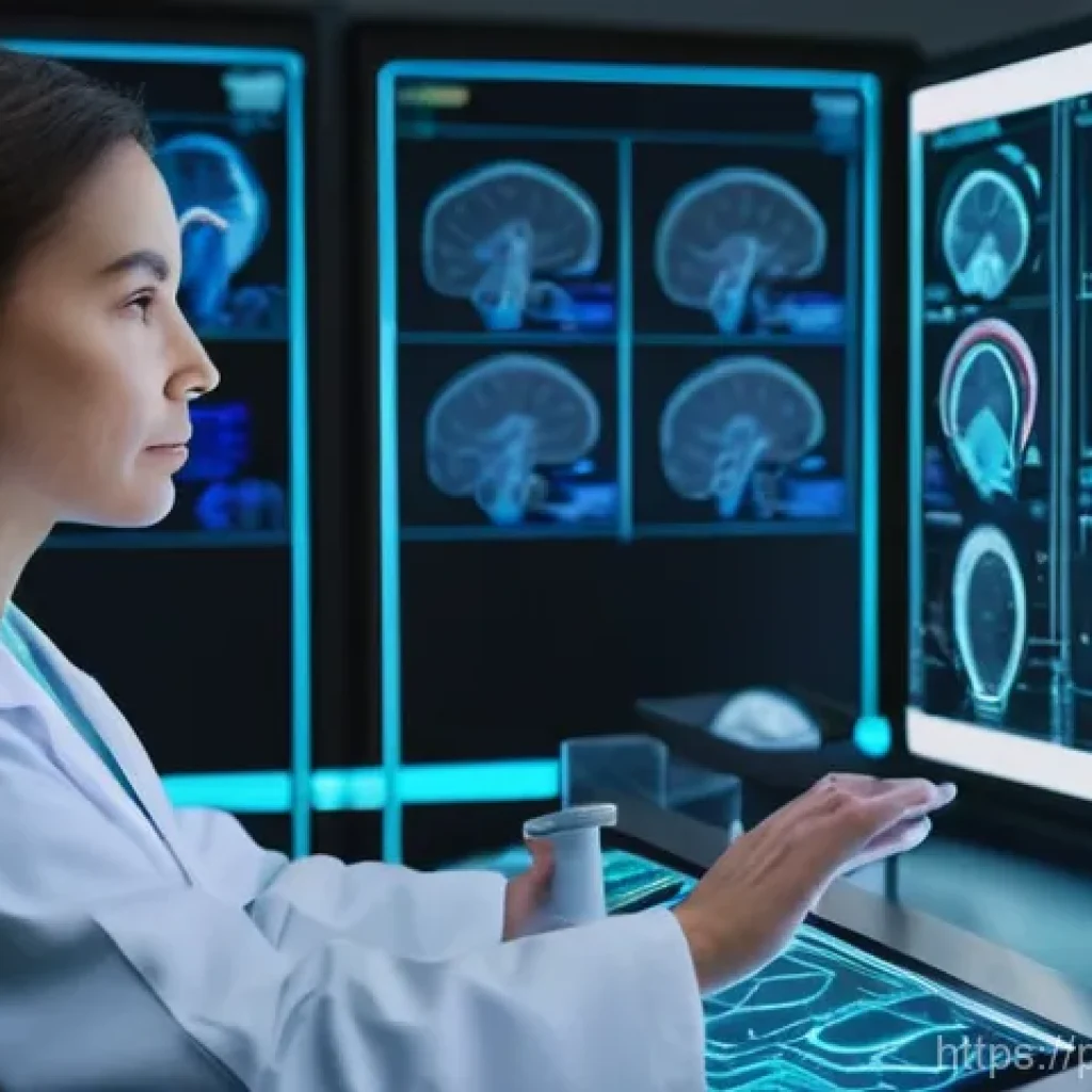 파킨슨병 환자를 위한 전문 병원 - **Prompt:** A hyper-realistic, brightly lit scene inside a state-of-the-art neuroscience research la...