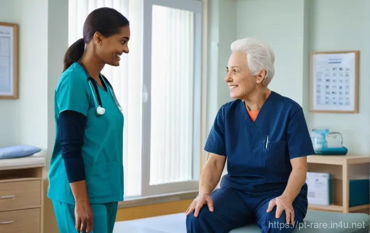 파킨슨병 환자를 위한 전문 병원 - **Prompt:** A hyper-realistic, brightly lit scene inside a state-of-the-art neuroscience research la...